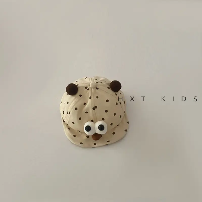 Baby Soft Beanie Cap with Big Eyes Sunshade Hat - Image 3