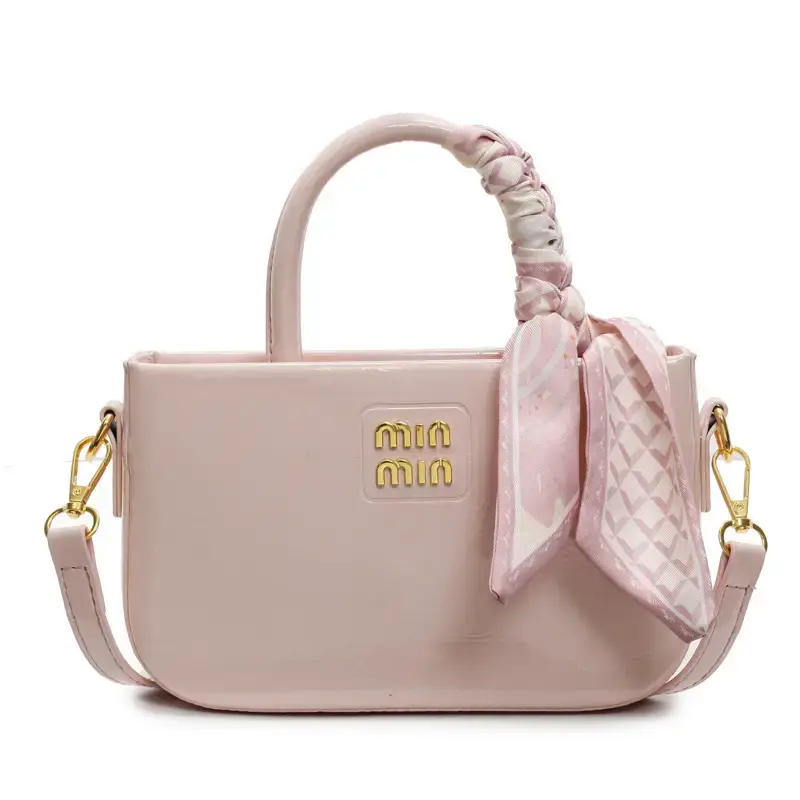 Korean Style Beige Shoulder Bag with Bow - Image 2