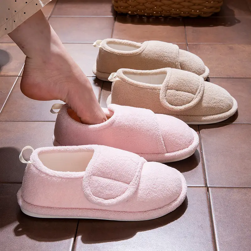 Pink Plush Maternity Slippers 2025 Winter Soft Non-Slip - Image 3
