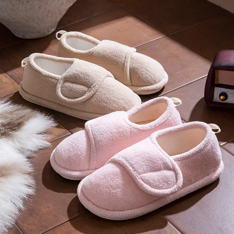 Pink Plush Maternity Slippers 2025 Winter Soft Non-Slip - Image 4