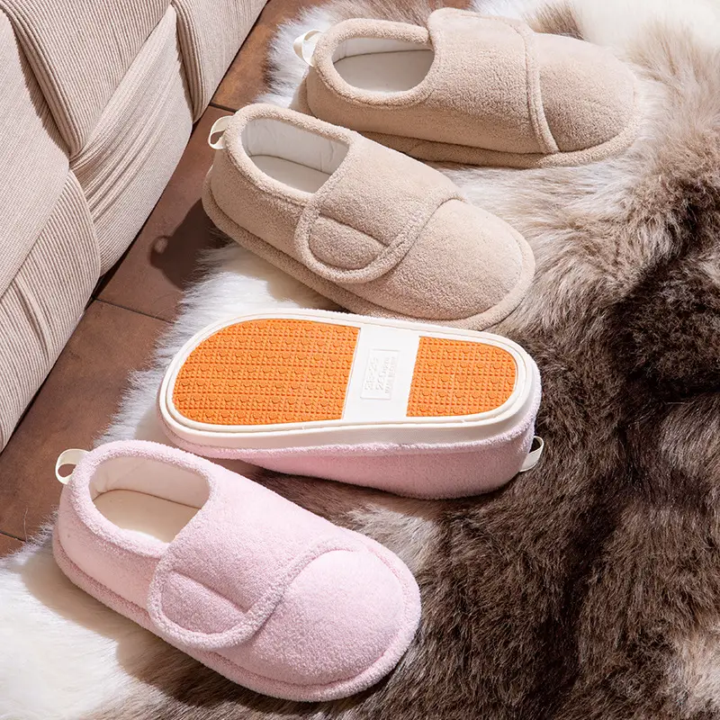 Pink Plush Maternity Slippers 2025 Winter Soft Non-Slip - Image 5