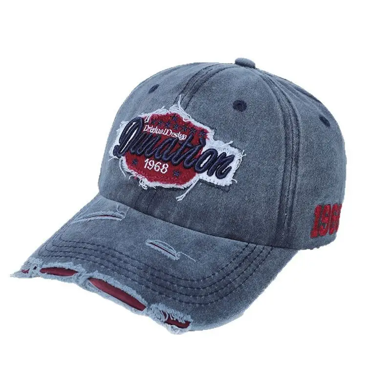 Korean Style Embroidered Baseball Cap for Men Women Grey 12cm - Image 11