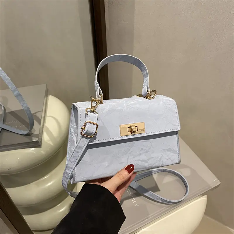2025 Spring Light Blue Shoulder Crossbody Bag with Lock - Image 6