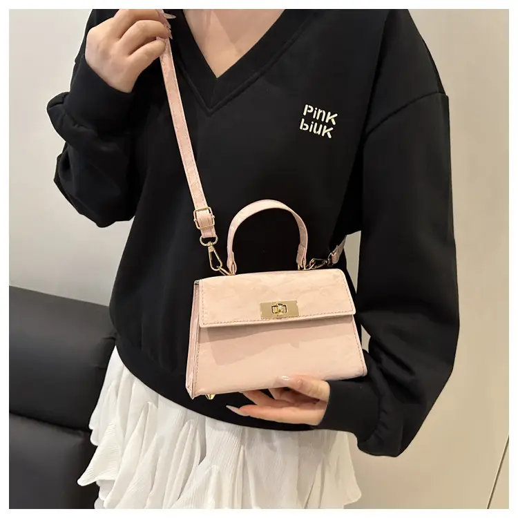 2025 Spring Light Blue Shoulder Crossbody Bag with Lock — feature 11