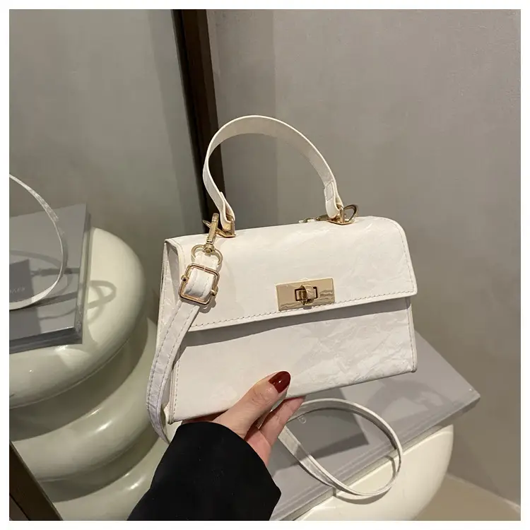 2025 Spring Light Blue Shoulder Crossbody Bag with Lock — feature 21