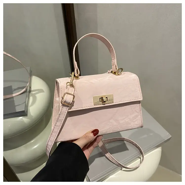 2025 Spring Light Blue Shoulder Crossbody Bag with Lock — feature 22