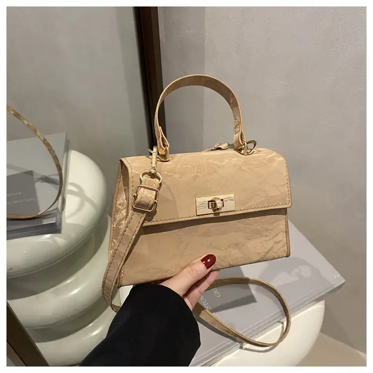 2025 Spring Light Blue Shoulder Crossbody Bag with Lock — feature 25