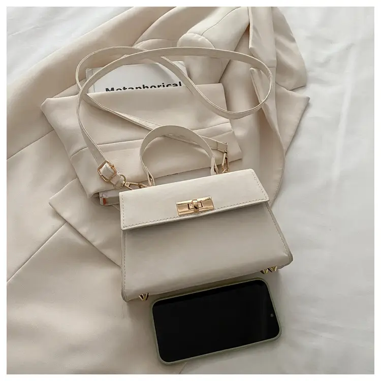 2025 Spring Light Blue Shoulder Crossbody Bag with Lock — feature 9