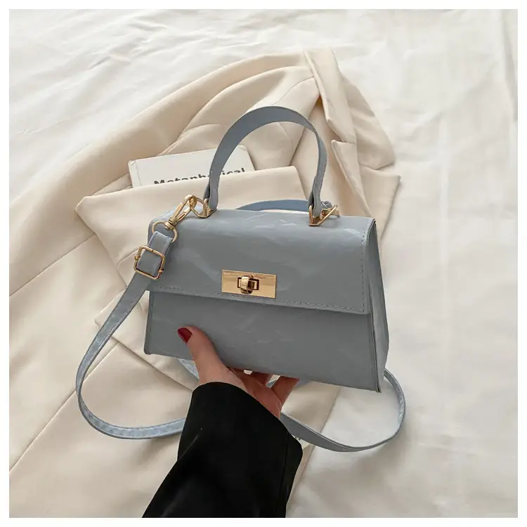 2025 Spring Light Blue Shoulder Crossbody Bag with Lock - Image 5