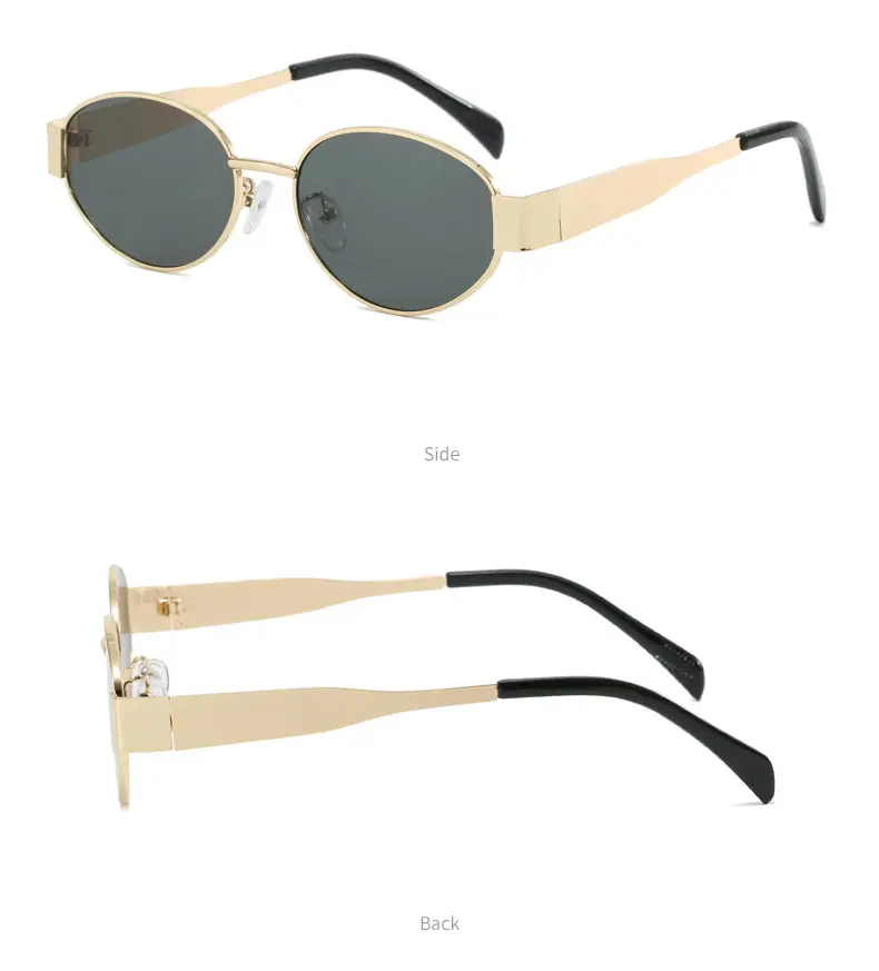 Women's Metal Elliptical Polarized Sunglasses UV Protection — feature 8