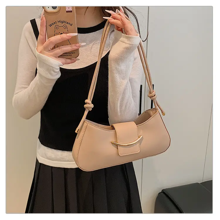 Beige Textured Shoulder Crossbody Bag for Women — feature 19