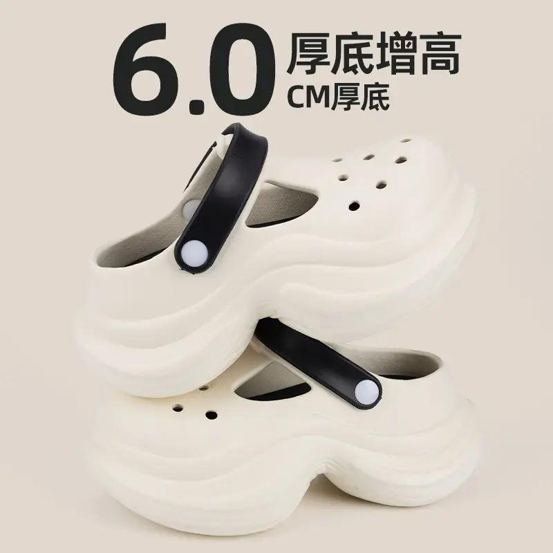 2025 New Style Cave Shoes Women's Thick Sole Outwear EVA Non-slip Soft Sole Fashionable All-match Beach Sandals — feature 2