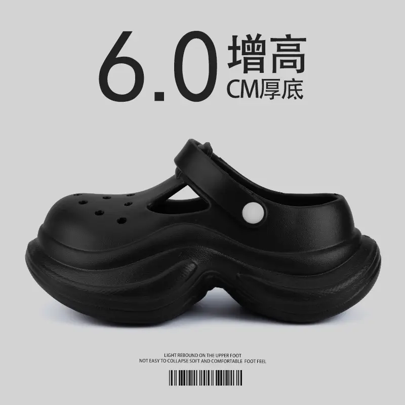 2025 New Style Cave Shoes Women's Thick Sole Outwear EVA Non-slip Soft Sole Fashionable All-match Beach Sandals