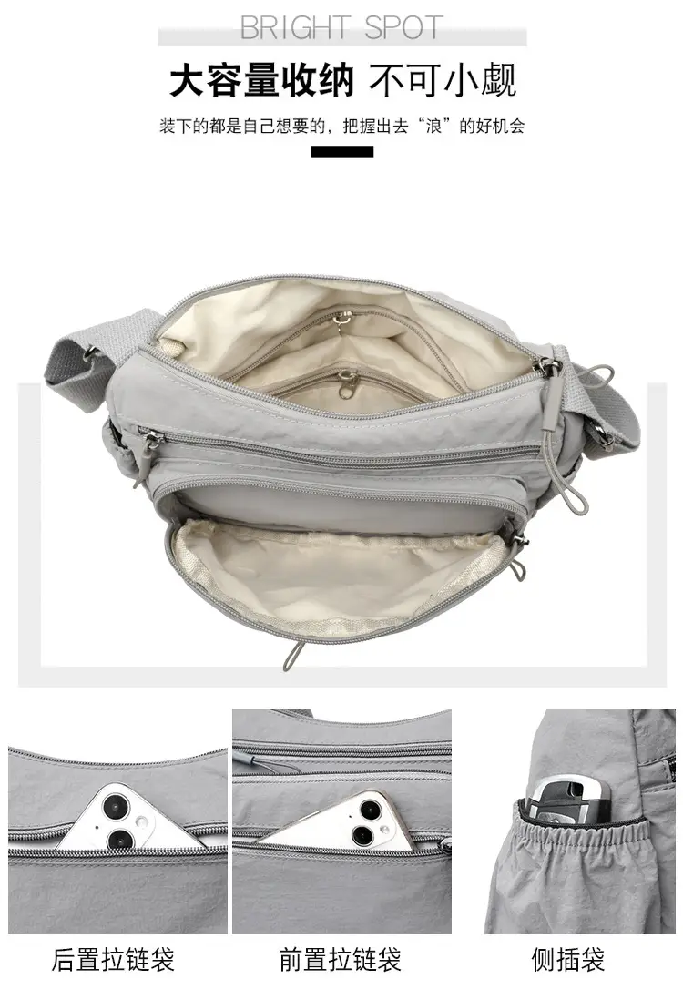 Light Gray Water-Proof Crossbody Bag for Women — feature 6