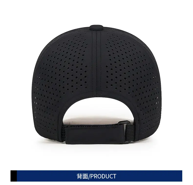 Men Perforated Mesh Baseball Cap Black Summer Sun Protection — feature 8