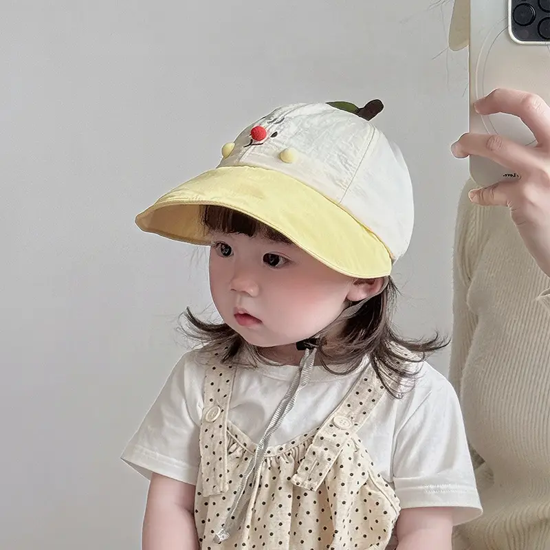 Cute Korean Style Baby Hat with Sunshade Cap - Image 4