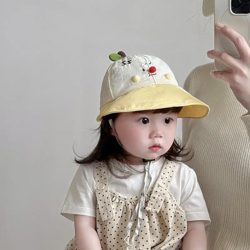 Cute Korean Style Baby Hat with Sunshade Cap - Image 5
