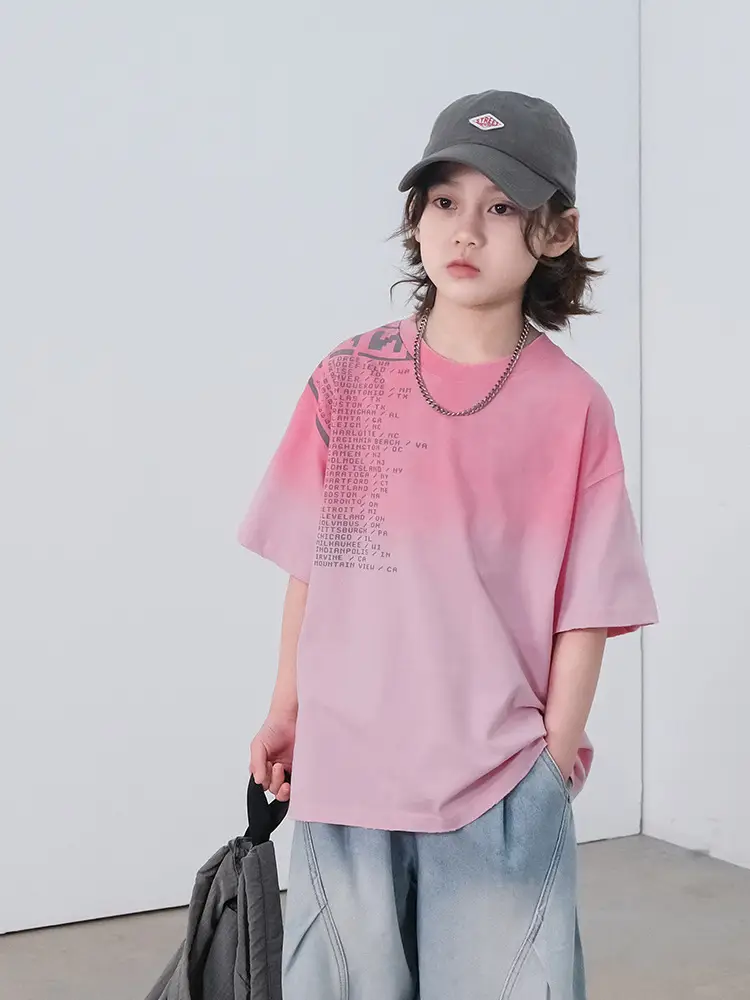 Boys Pink Cotton T-Shirt Summer 2026 - Image 3