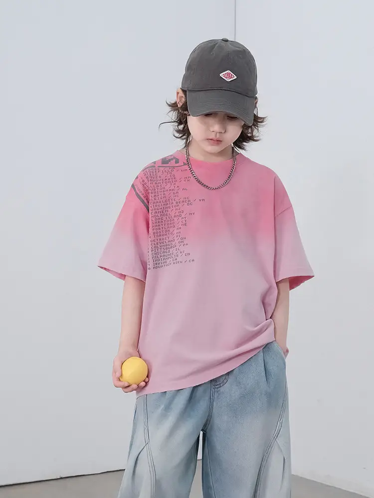 Boys Pink Cotton T-Shirt Summer 2026 - Image 4