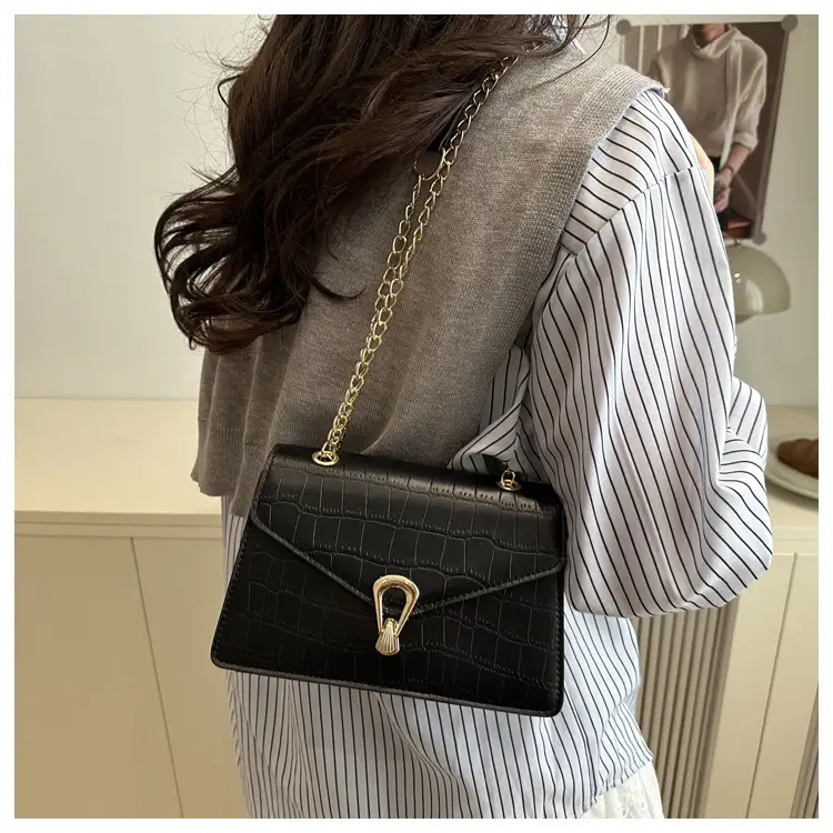 Women's Stone Pattern Chain Bag 2025 Summer — feature 15
