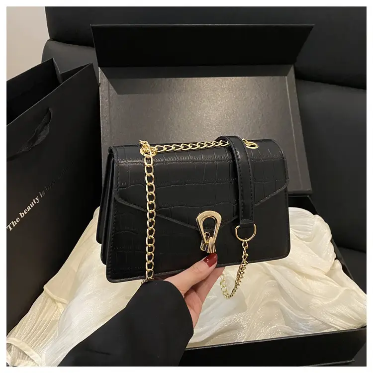 Women's Stone Pattern Chain Bag 2025 Summer — feature 20