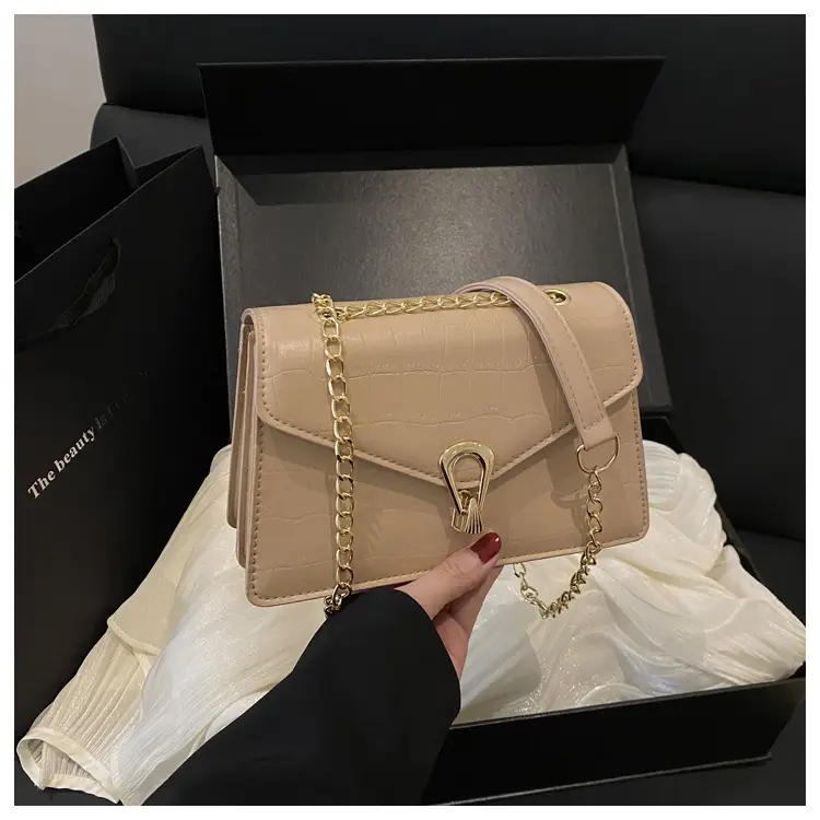 Women's Stone Pattern Chain Bag 2025 Summer — feature 22