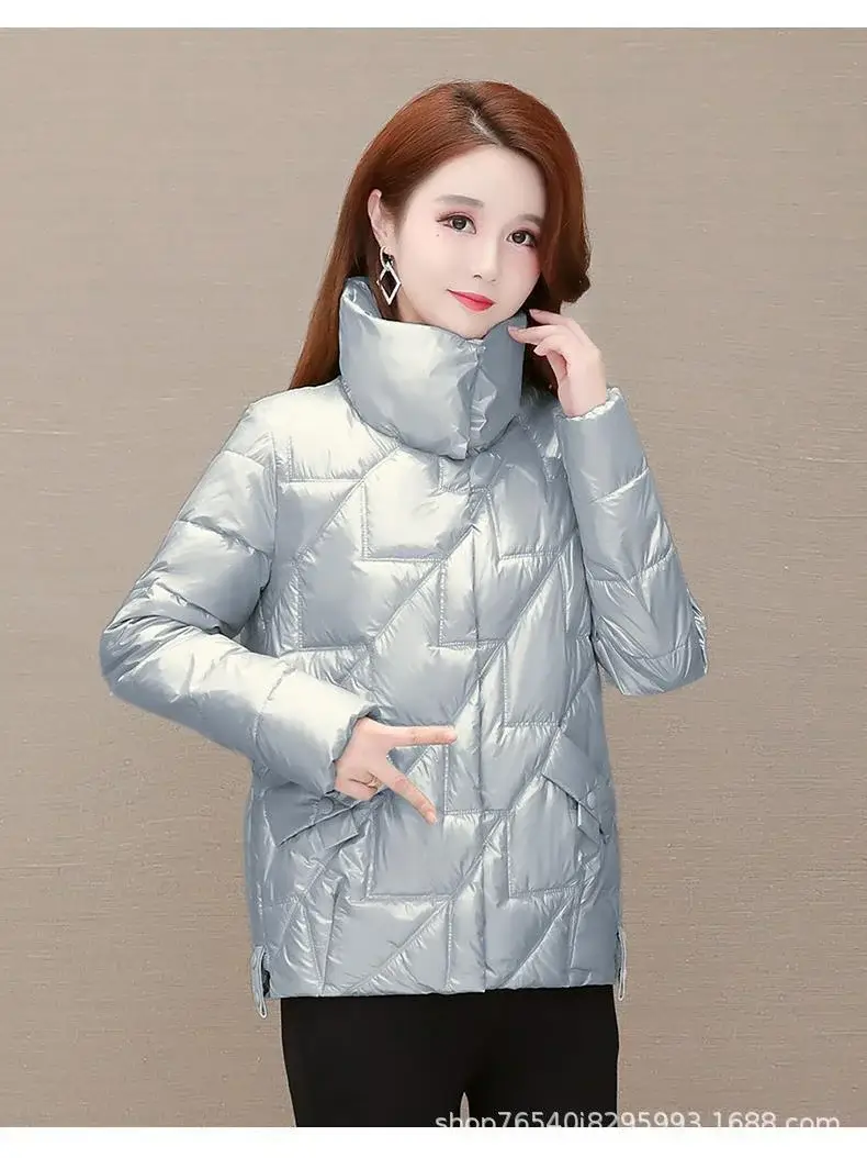 Women Korean Style Black Puffer Coat Plus Size — feature 11