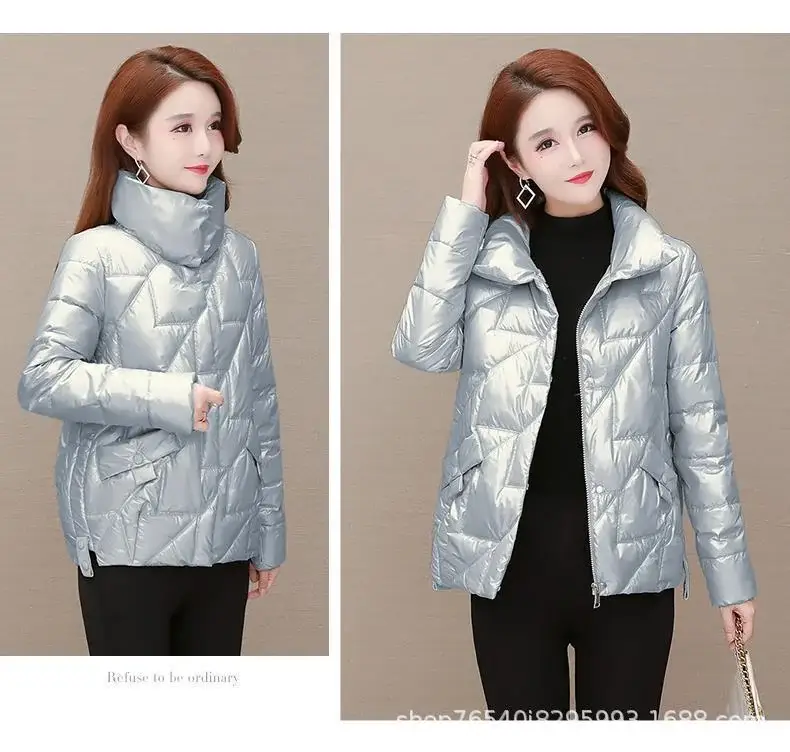 Women Korean Style Black Puffer Coat Plus Size — feature 6
