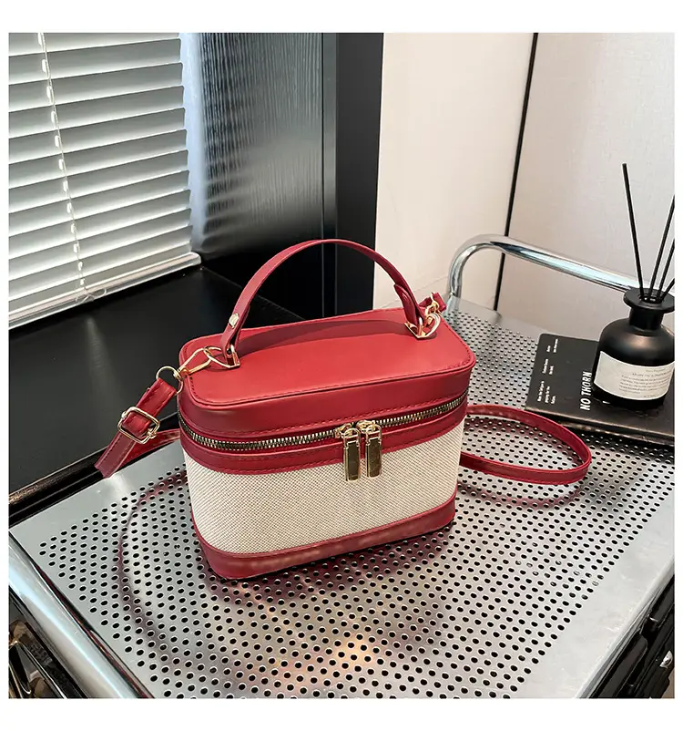 Vintage Brown & White Shoulder Crossbody Bag for Women — feature 47