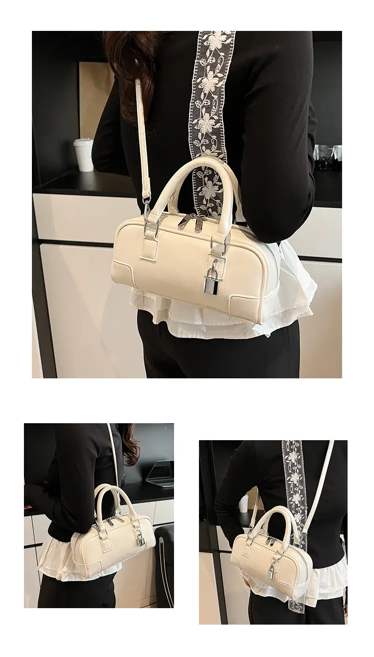 Women's White Leather Shoulder Crossbody Bag 2025 — feature 14