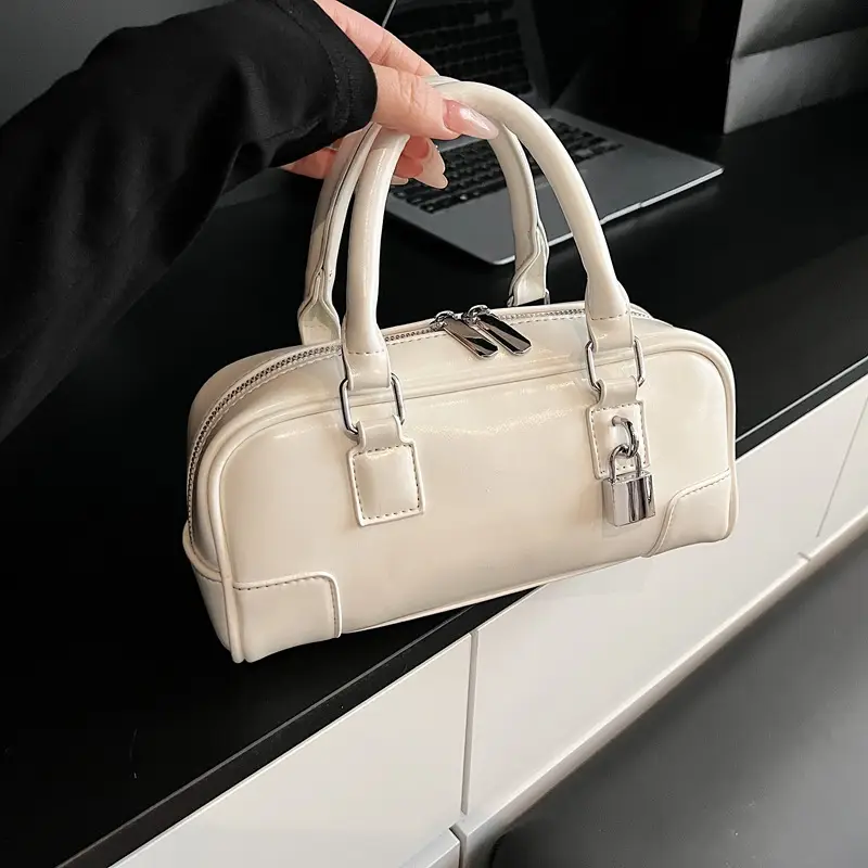 Women's White Leather Shoulder Crossbody Bag 2025 - Image 2