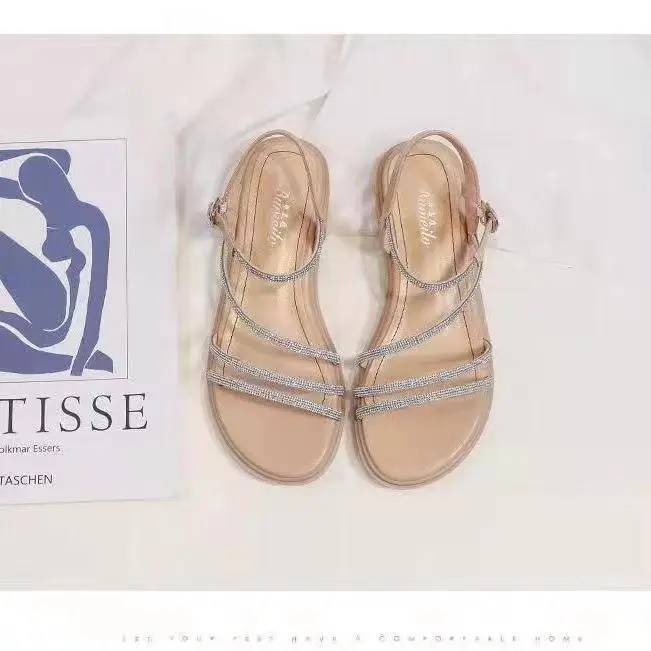 Women's Rhinestone Roman Flat Sandals Summer — feature 8
