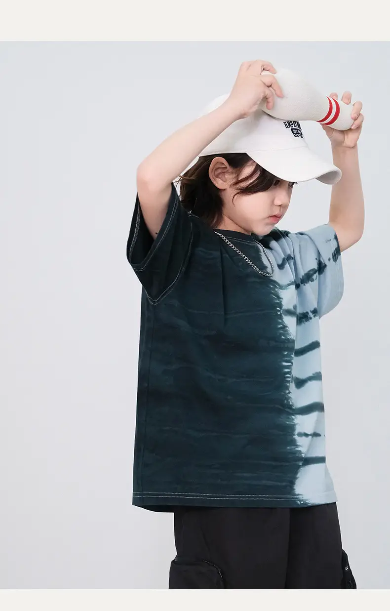 Kids Tie-Dye Cotton T-Shirt Large Summer Wear 2026 — feature 7