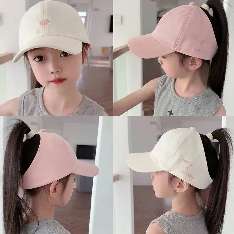 Girls Brown Heart Cap Summer Baseball Cap - Image 10