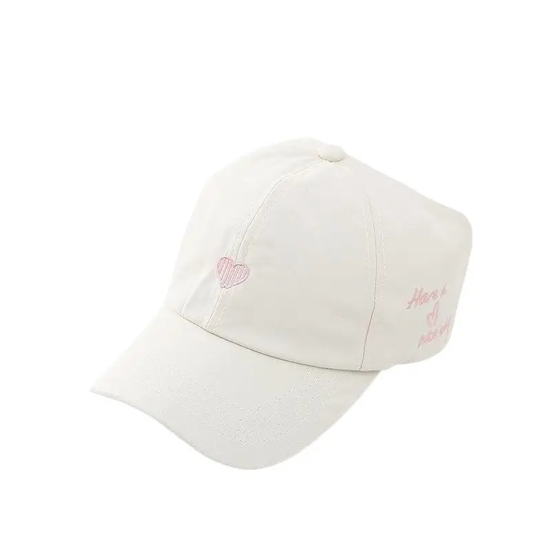 Girls Brown Heart Cap Summer Baseball Cap - Image 12