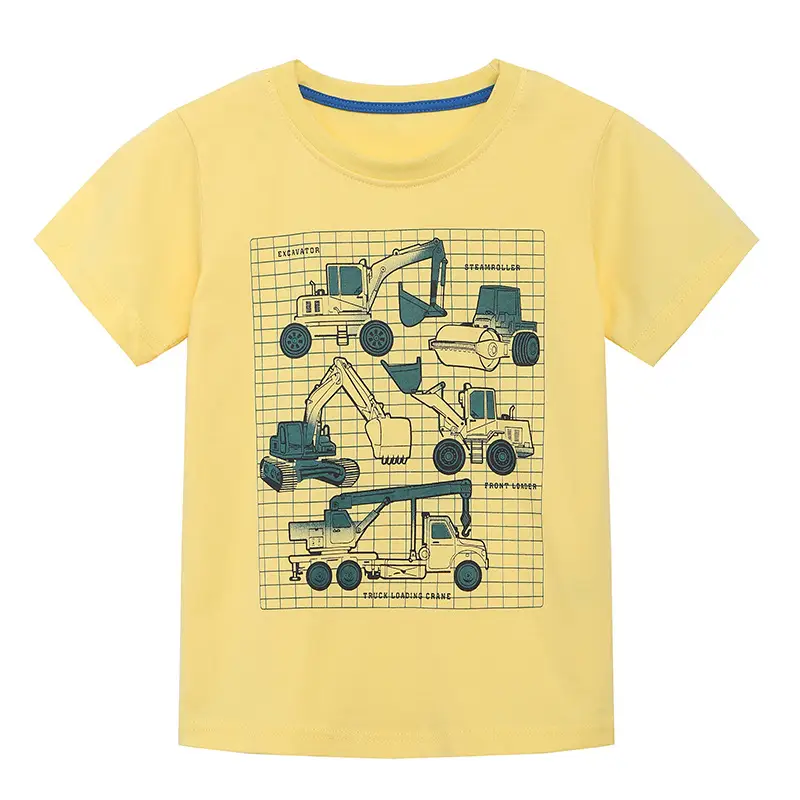 Boys Car Print T-Shirt Brown Short Sleeve - Image 4