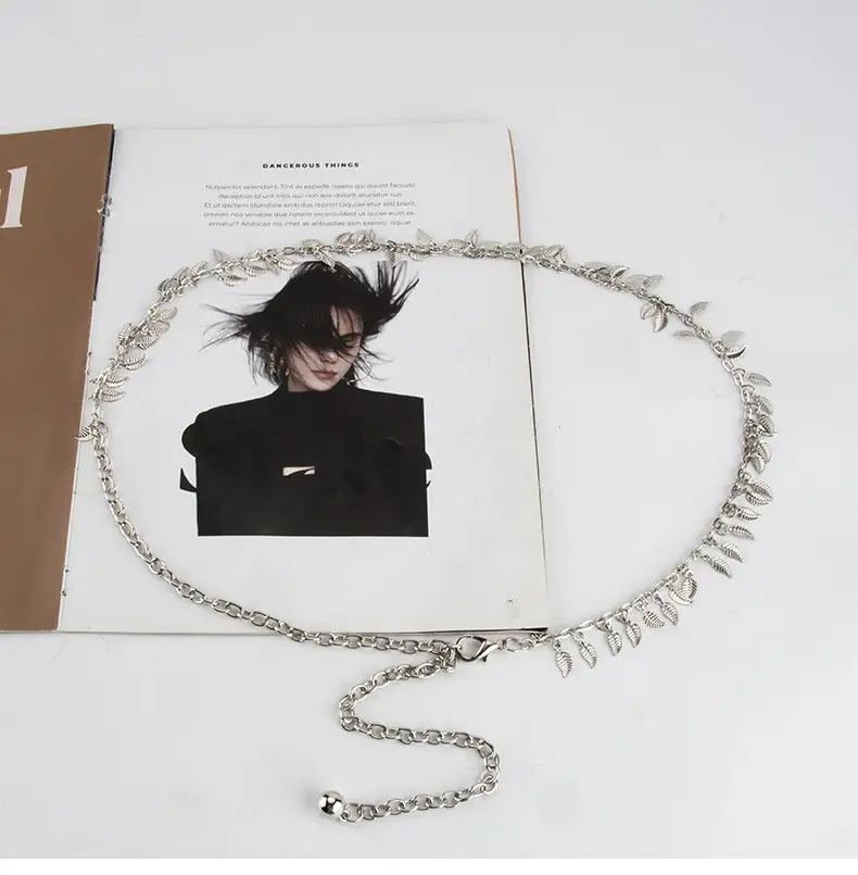 Gold Leaf Metal Waist Chain for Women — feature 6