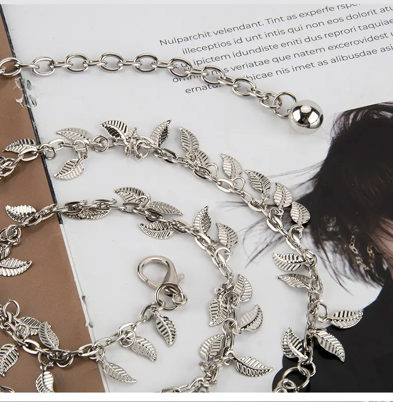 Gold Leaf Metal Waist Chain for Women — feature 7