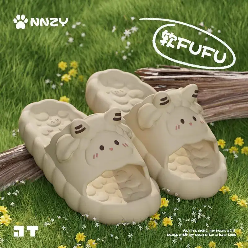 Girls' Heart Summer Home Slippers Women's Cartoon Little Cotton Sheep EVA Non-slip Non-smelly Feet Cool Feet Feeling Indoor Comfort