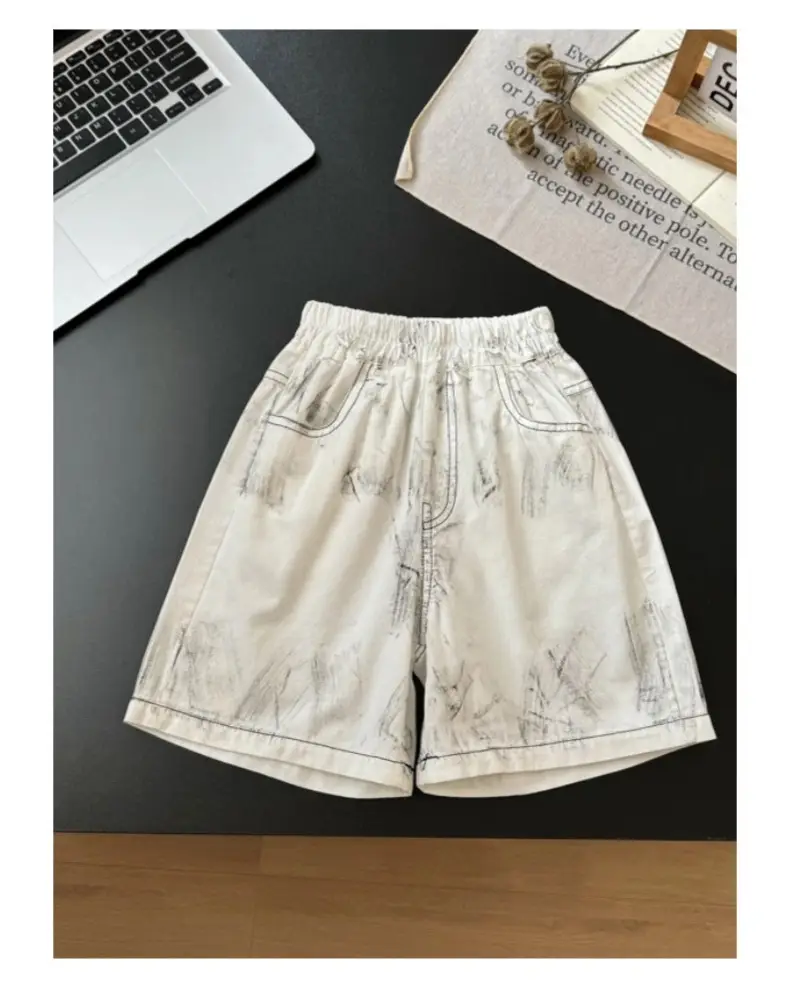 Children's Letter Print Shorts Set for Boys 2026 Summer — feature 18