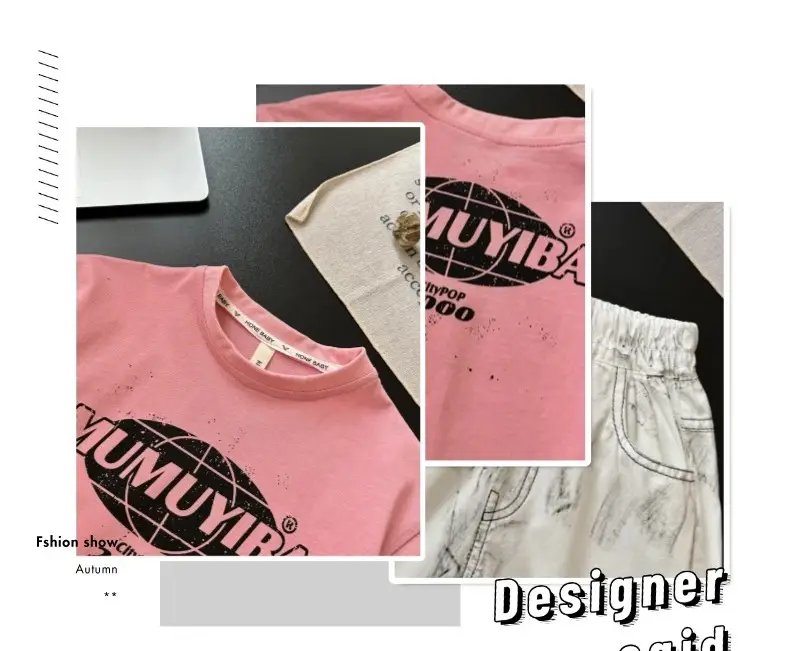 Children's Letter Print Shorts Set for Boys 2026 Summer — feature 2