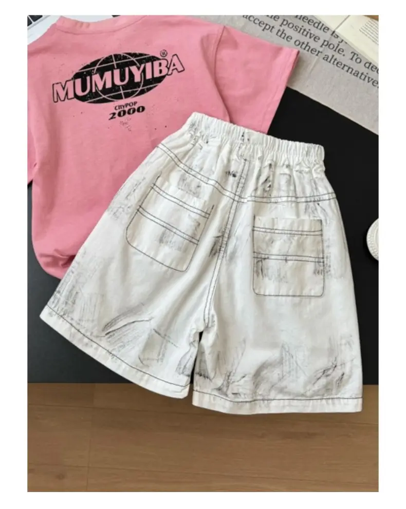 Children's Letter Print Shorts Set for Boys 2026 Summer — feature 20