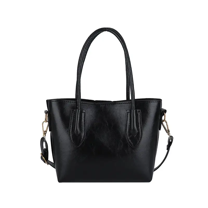 Beige Leather Shoulder Bag Large Capacity Women - Image 9
