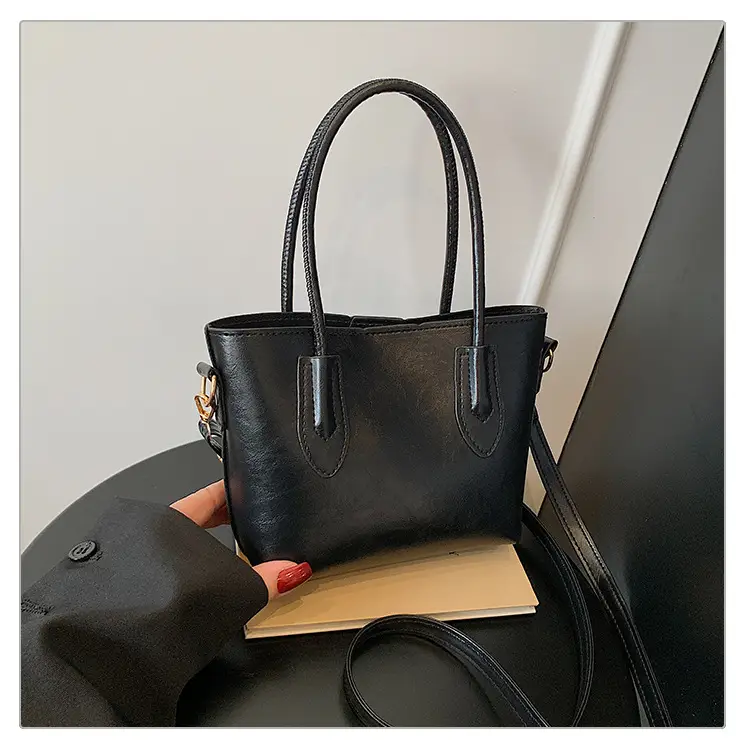 Beige Leather Shoulder Bag Large Capacity Women — feature 24