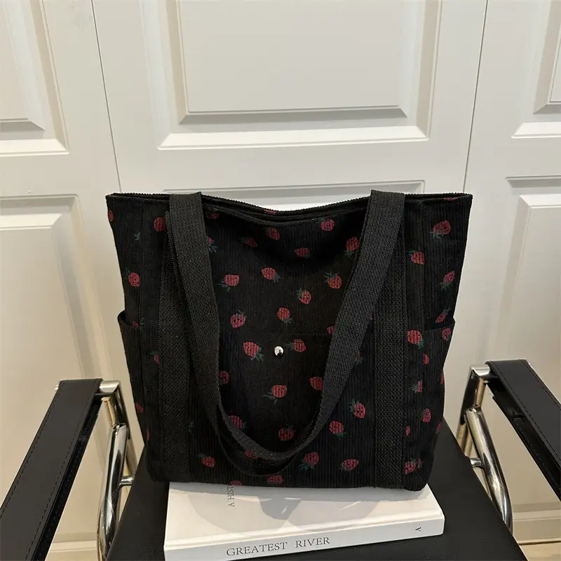 Strawberry Print Women's Tote Bag Large Capacity - Image 6