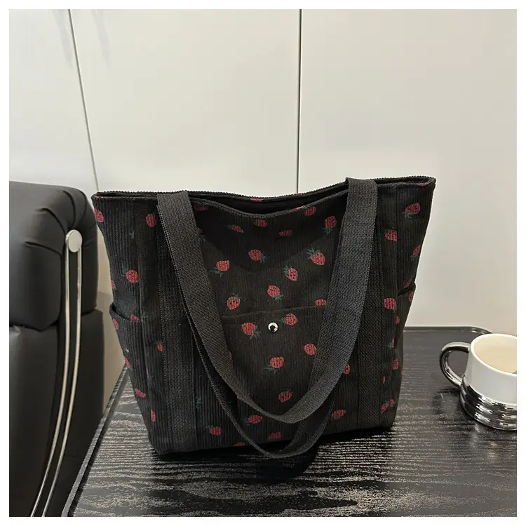 Strawberry Print Women's Tote Bag Large Capacity — feature 21