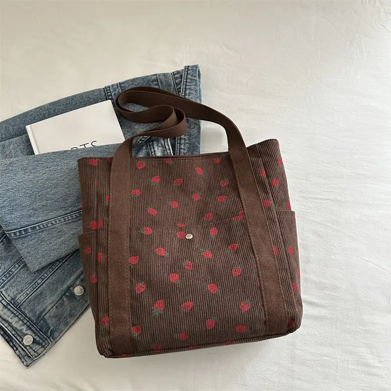 Strawberry Print Women's Tote Bag Large Capacity - Image 4