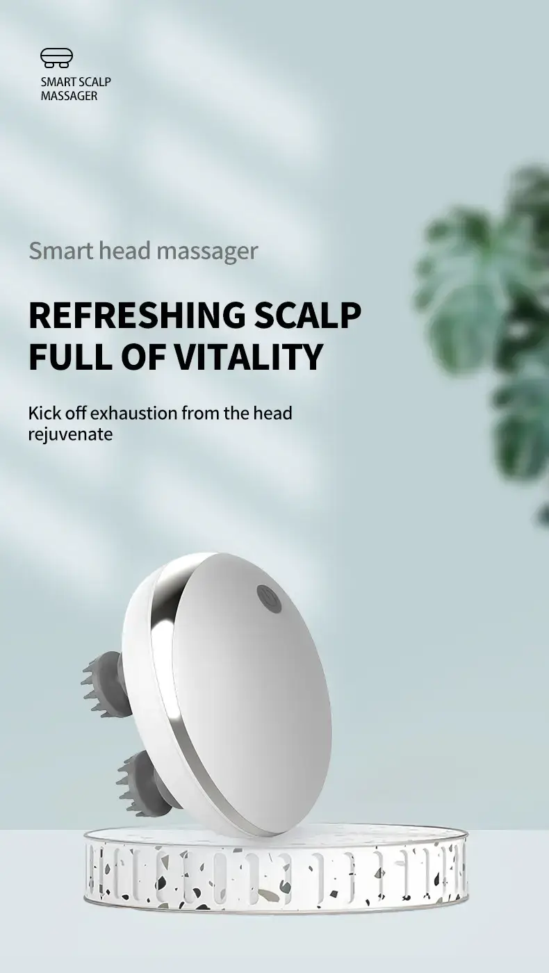 Electric Head Massager with 6 Attachments — feature 1
