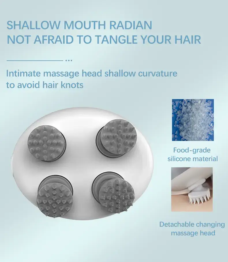 Electric Head Massager with 6 Attachments — feature 10