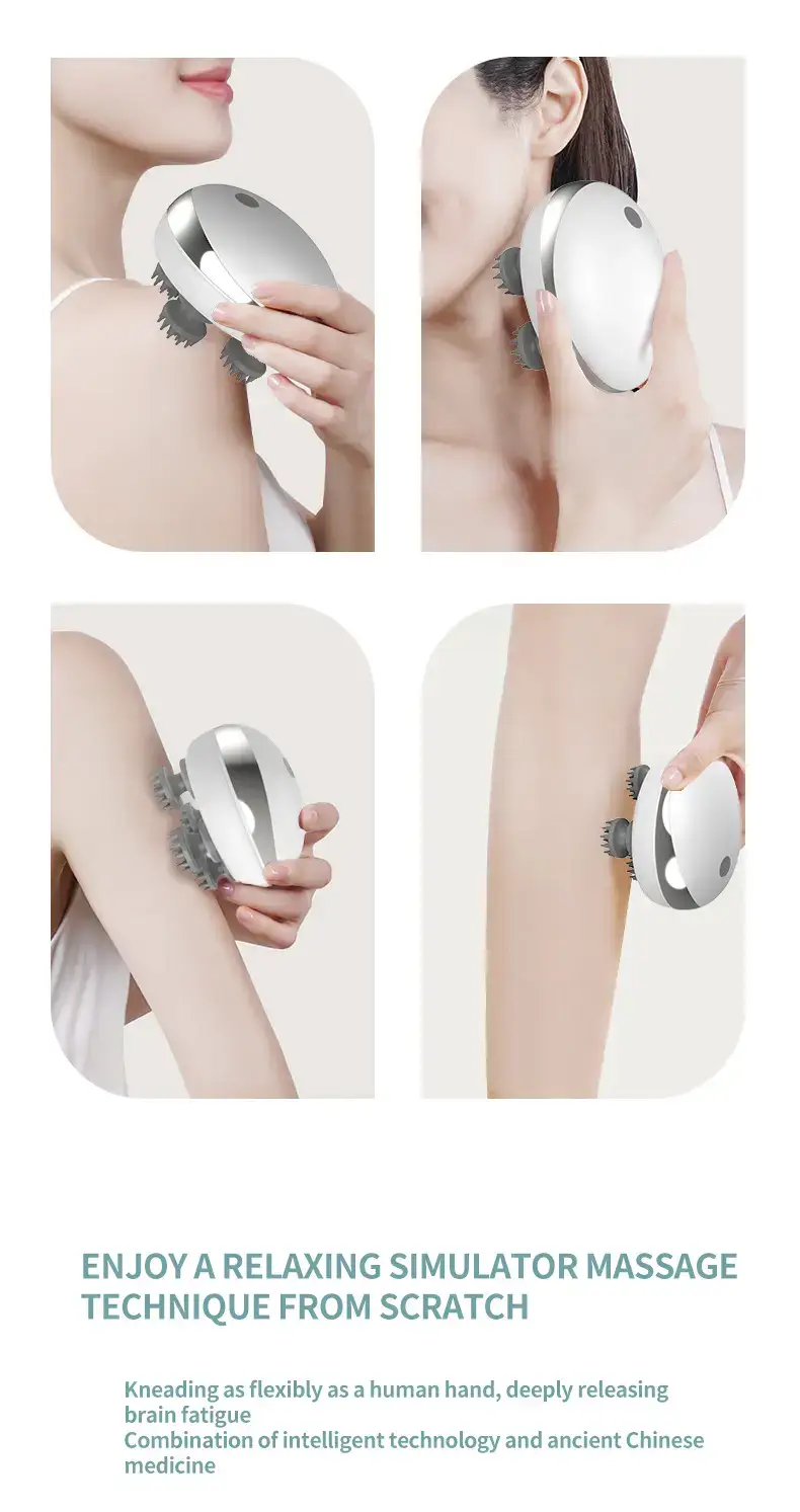 Electric Head Massager with 6 Attachments — feature 7